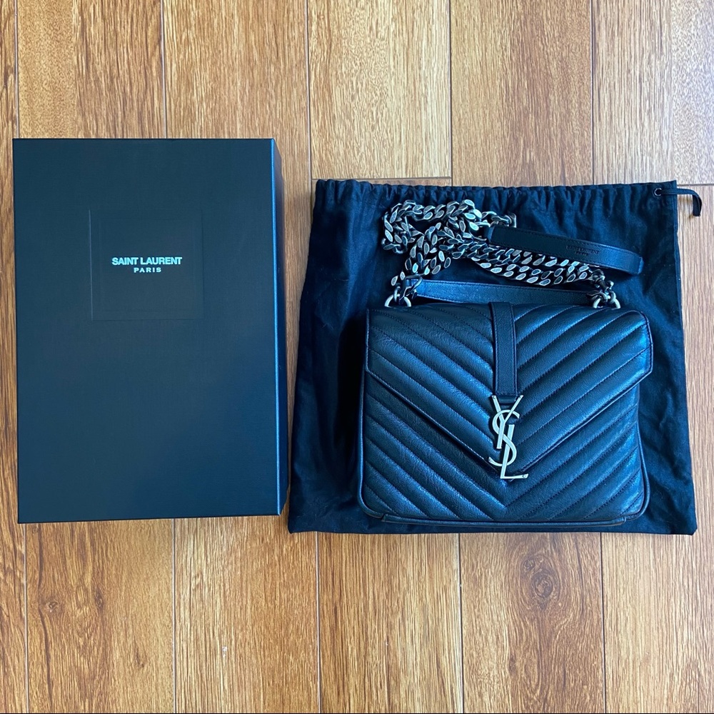 🚫 SOLD- SAINT LAURENT College Medium Shoulder Bag - Picture 8 of 10
